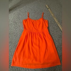 J.Crew Tan Enhancing Glow Bright Orange Spaghetti Strap Dress – Women’s Size 12